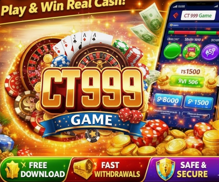 CT999 Game online slot casino showing colorful reels, bonus features, and real cash winning interface