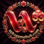 W33 Game APK download interface showing online mobile gaming platform and casino style games